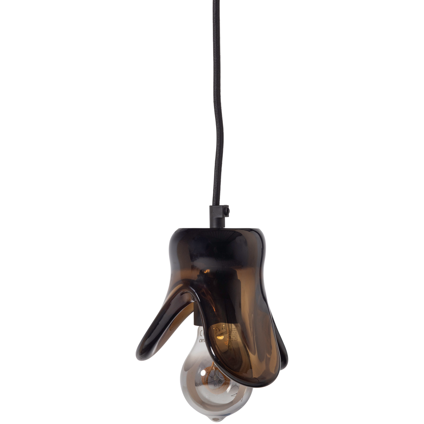 Elle hanglamp klein glas bruin