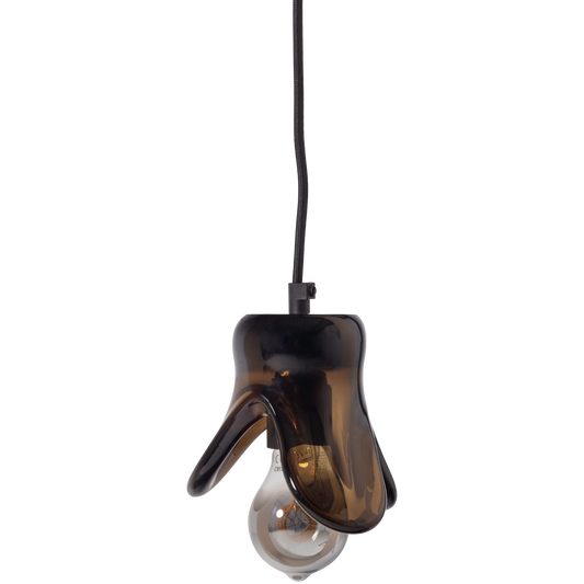 Elle hanglamp klein glas bruin