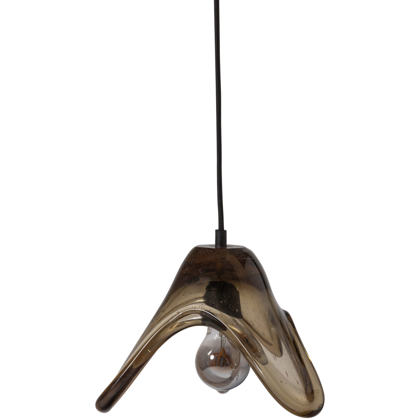 Elle hanglamp groot glas groen