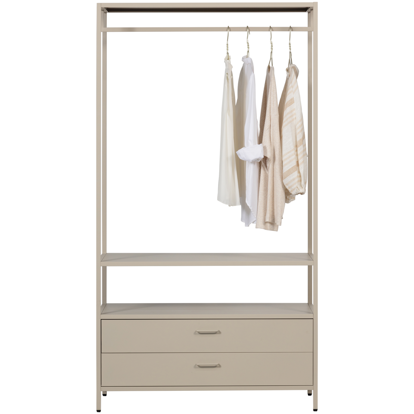 Ferris open kledingkast 100 cm metaal zand