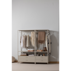 Ferris open kledingkast 100 cm metaal zand