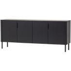 Gunnar dressoir 200 cm grenen matzwart [fsc]