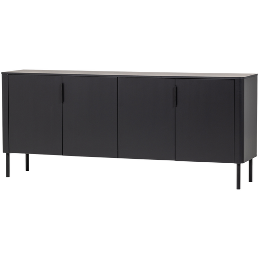 Gunnar dressoir 200 cm grenen matzwart [fsc]