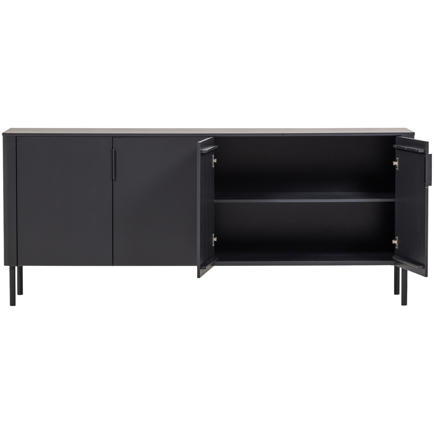 Gunnar dressoir 200 cm grenen matzwart [fsc]