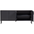 Gunnar dressoir 200 cm grenen matzwart [fsc]