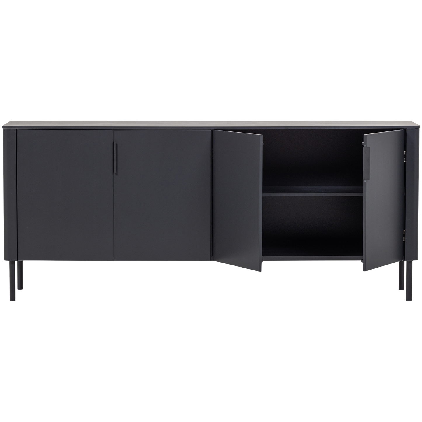 Gunnar dressoir 200 cm grenen matzwart [fsc]