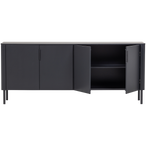 Gunnar dressoir 200 cm grenen matzwart [fsc]