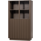 Nova lage vitrinekast grenen truffel bruin [fsc]