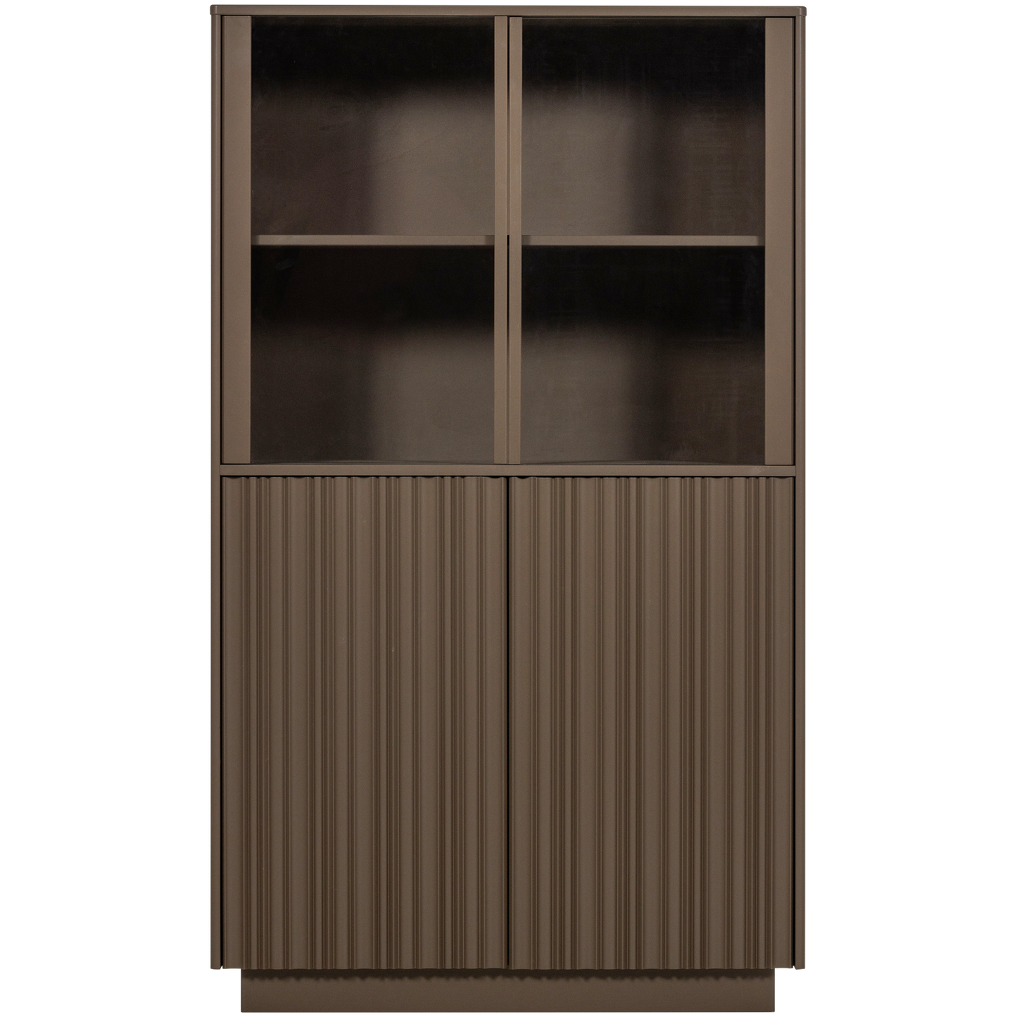 Nova lage vitrinekast grenen truffel bruin [fsc]