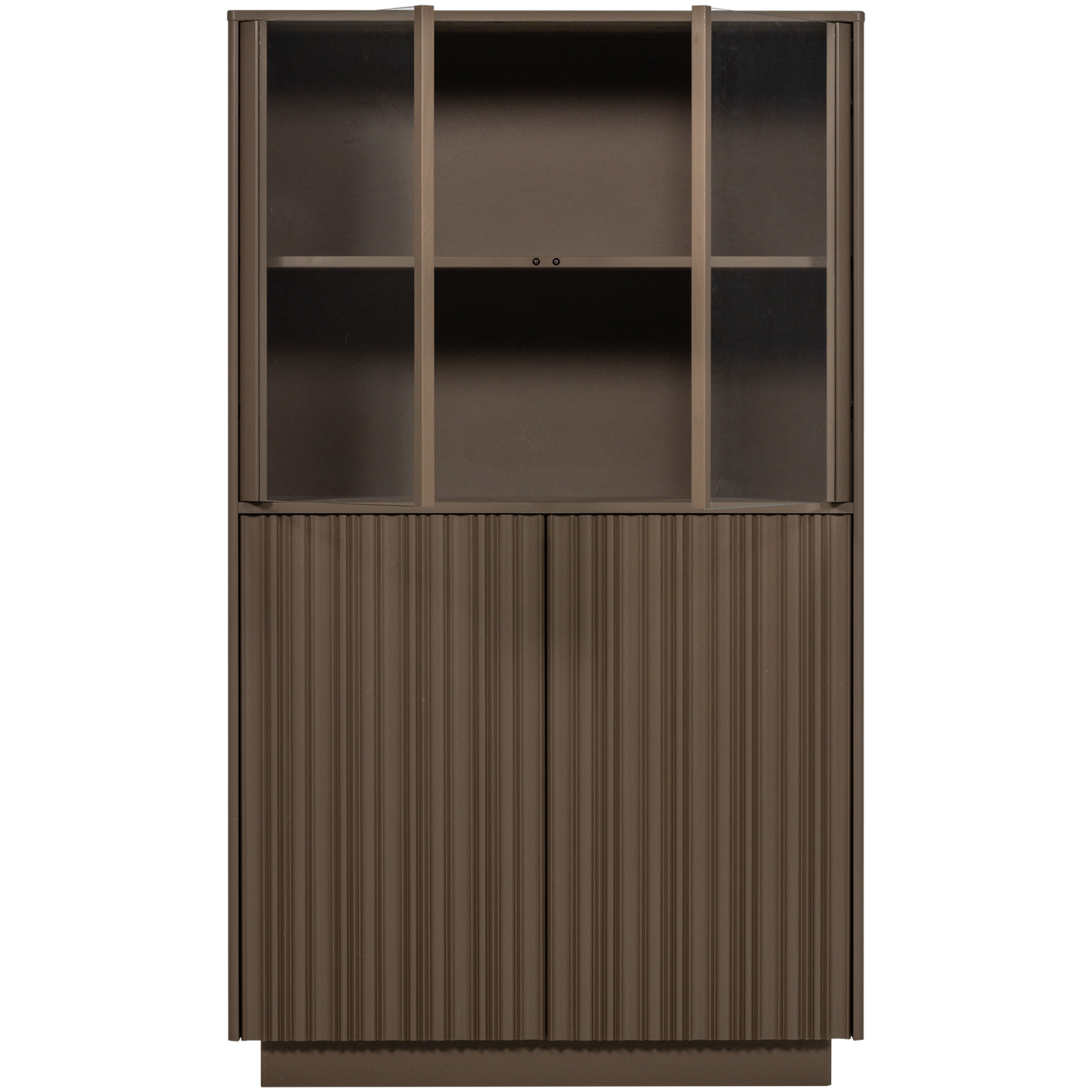 Nova lage vitrinekast grenen truffel bruin [fsc]