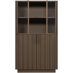 Nova lage vitrinekast grenen truffel bruin [fsc]