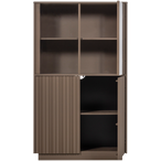 Nova lage vitrinekast grenen truffel bruin [fsc]