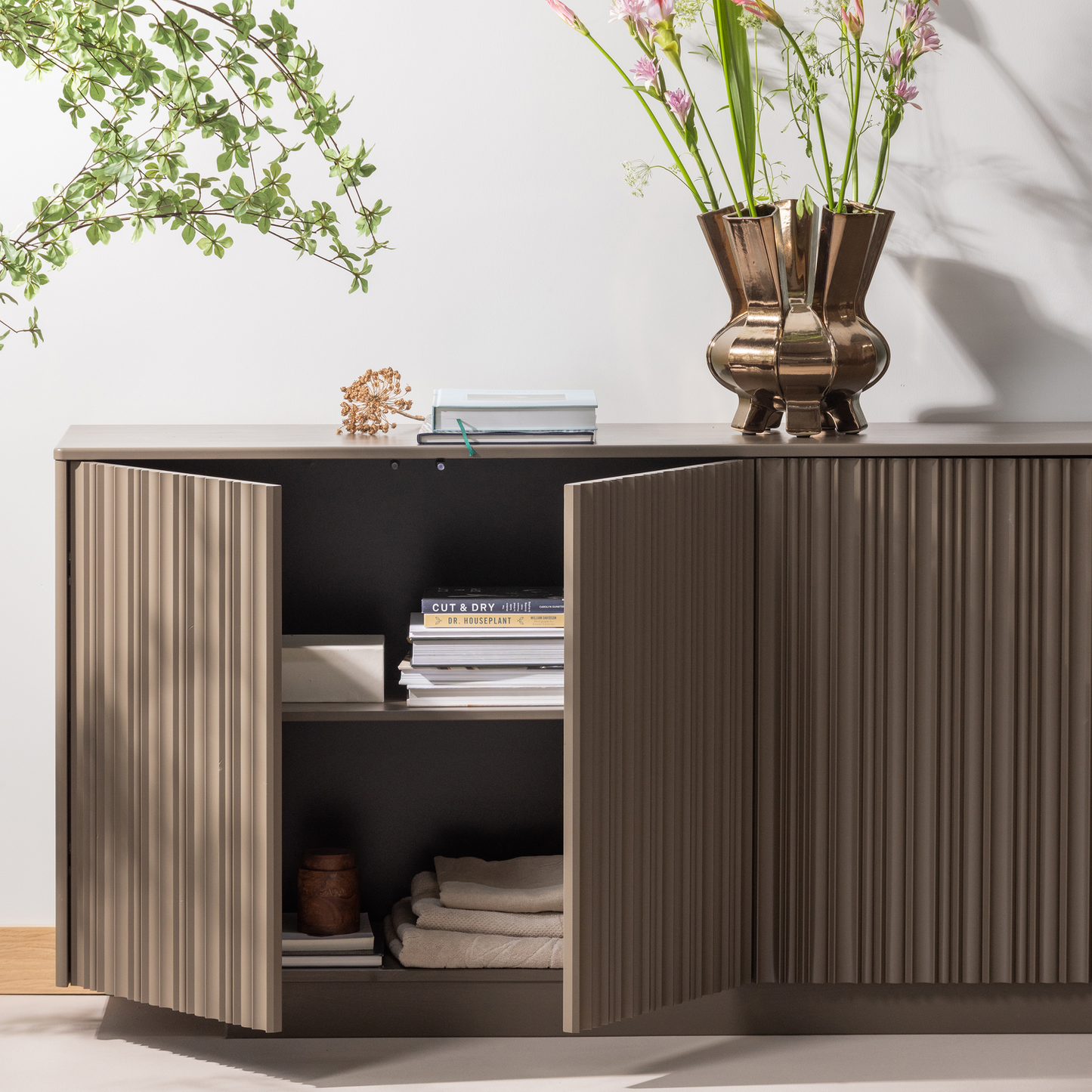 Nova dressoir 200 cm grenen truffel bruin [fsc]