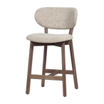 Udar barstoel naturel met houten frame bruin [fsc]