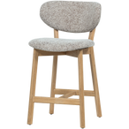 Udar barstoel naturel met houten frame naturel [fsc]