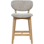 Udar barstoel naturel met houten frame naturel [fsc]