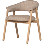 Tunar eetkamerstoel met armleuning hout naturel [fsc]