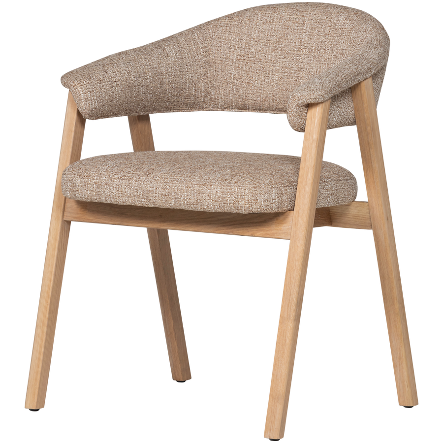 Tunar eetkamerstoel met armleuning hout naturel [fsc]