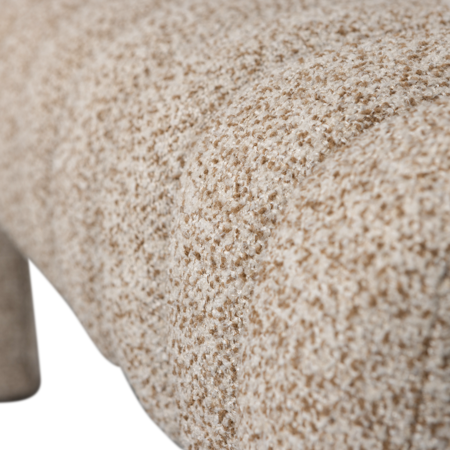 Frex gestoffeerd bankje boucle bruin [fsc]