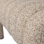 Frex gestoffeerd bankje boucle bruin [fsc]