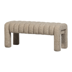 Frex gestoffeerd bankje boucle bruin [fsc]