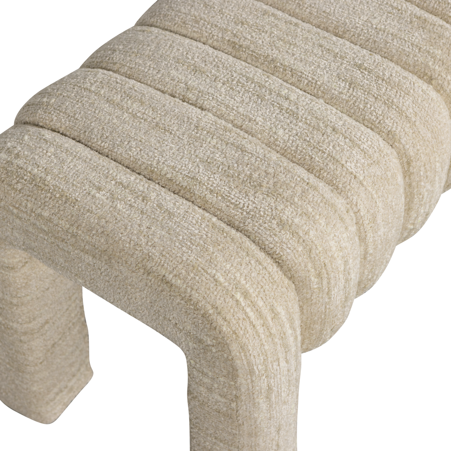 Frex gestoffeerd bankje boucle naturel [fsc]
