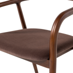 Bran eetkamerstoel beukenhout velvet bruin [fsc]