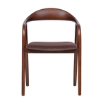 Bran eetkamerstoel beukenhout velvet bruin [fsc]