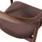 Bran eetkamerstoel beukenhout velvet bruin [fsc]