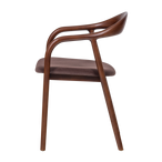 Bran eetkamerstoel beukenhout velvet bruin [fsc]