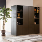 Meggy opbergkast links 108 cm grenen middenbruin [fsc]