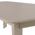 Tablo eettafel afgerond dl 240x100 cm dakargrau [fsc]