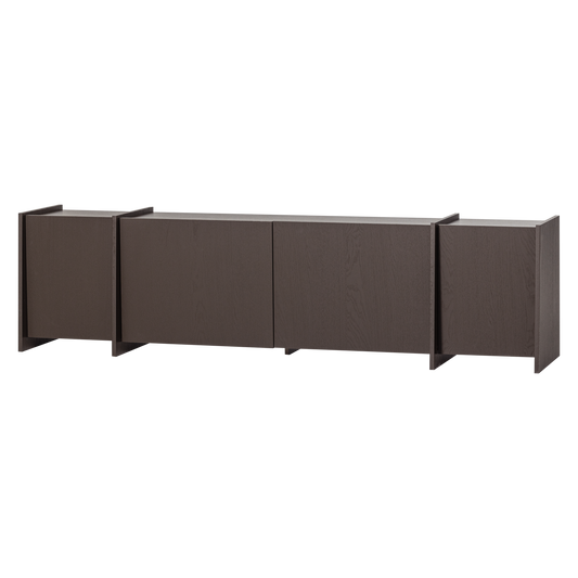 Brock tv meubel 200 cm essen fineer middenbruin [fsc]