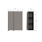 Brock 2-deurs kast essen fineer warmgrijs [fsc]