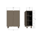 Root 2-deurs kast grenen truffel bruin [fsc]