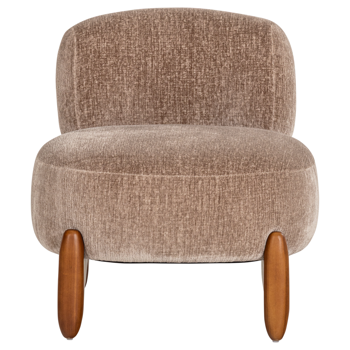 Runi fauteuil hout/velvet zand [fsc]