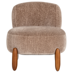 Runi fauteuil hout/velvet zand [fsc]