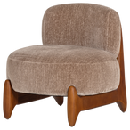 Runi fauteuil hout/velvet zand [fsc]