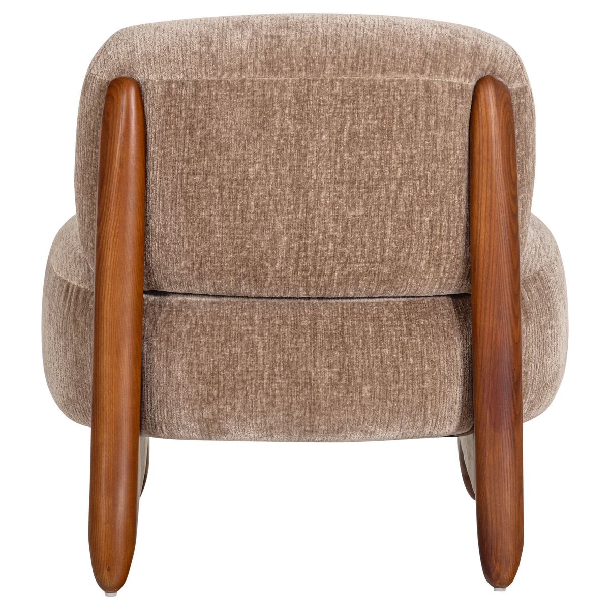 Runi fauteuil hout/velvet zand [fsc]