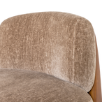 Runi fauteuil hout/velvet zand [fsc]