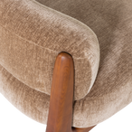 Runi fauteuil hout/velvet zand [fsc]