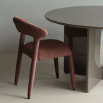 Sile eetkamerstoel linnenlook bordeauxrood
