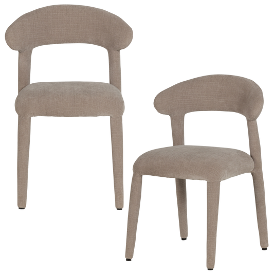 Sile eetkamerstoel linnenlook zand