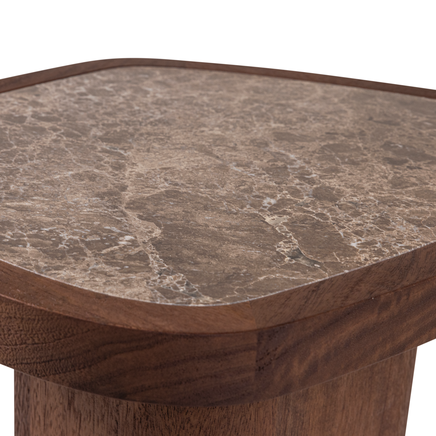 Granu bijzettafel marmer/mangohout bruin [fsc]