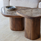 Granu salontafel marmer/mangohout bruin [fsc]