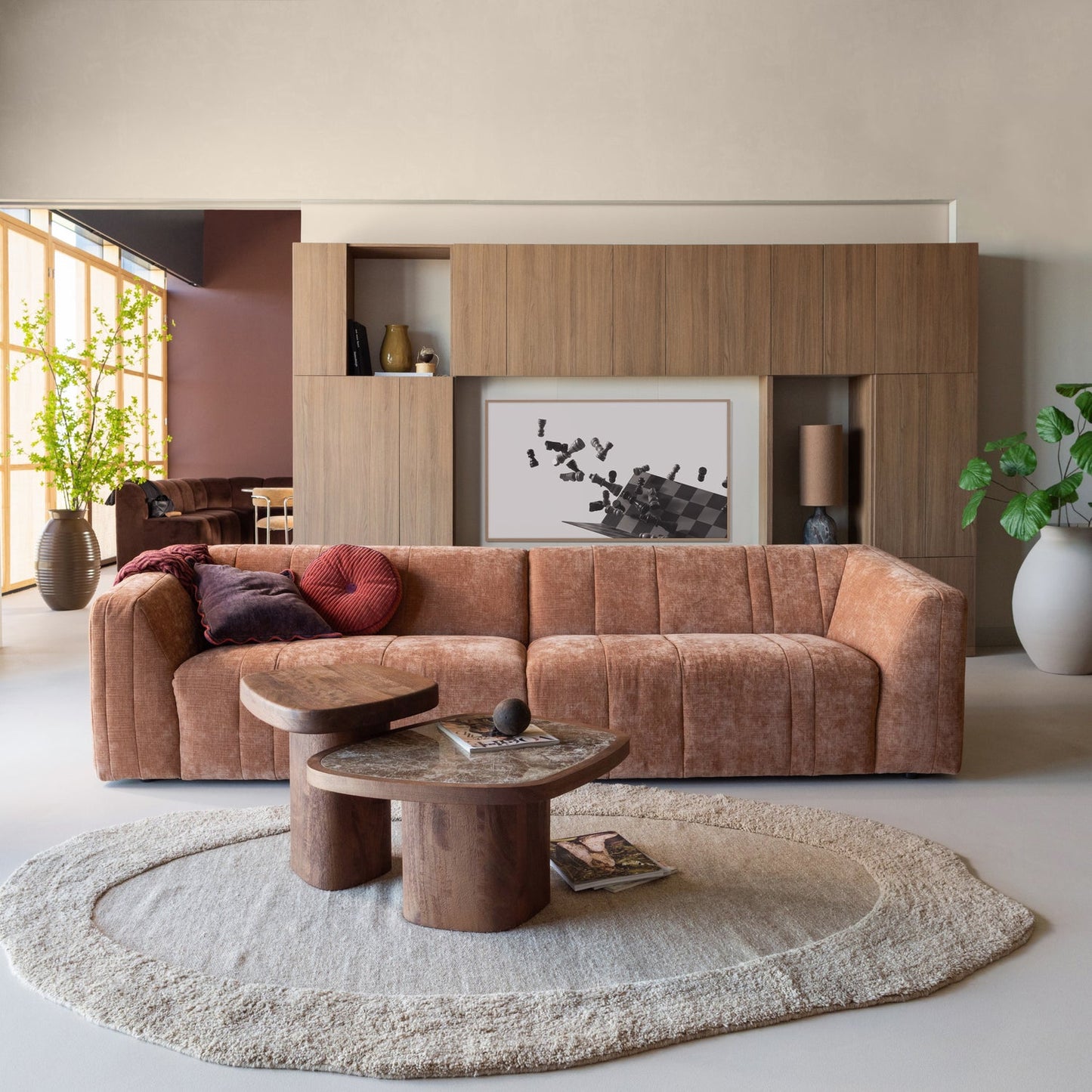 Granu salontafel marmer/mangohout bruin [fsc]