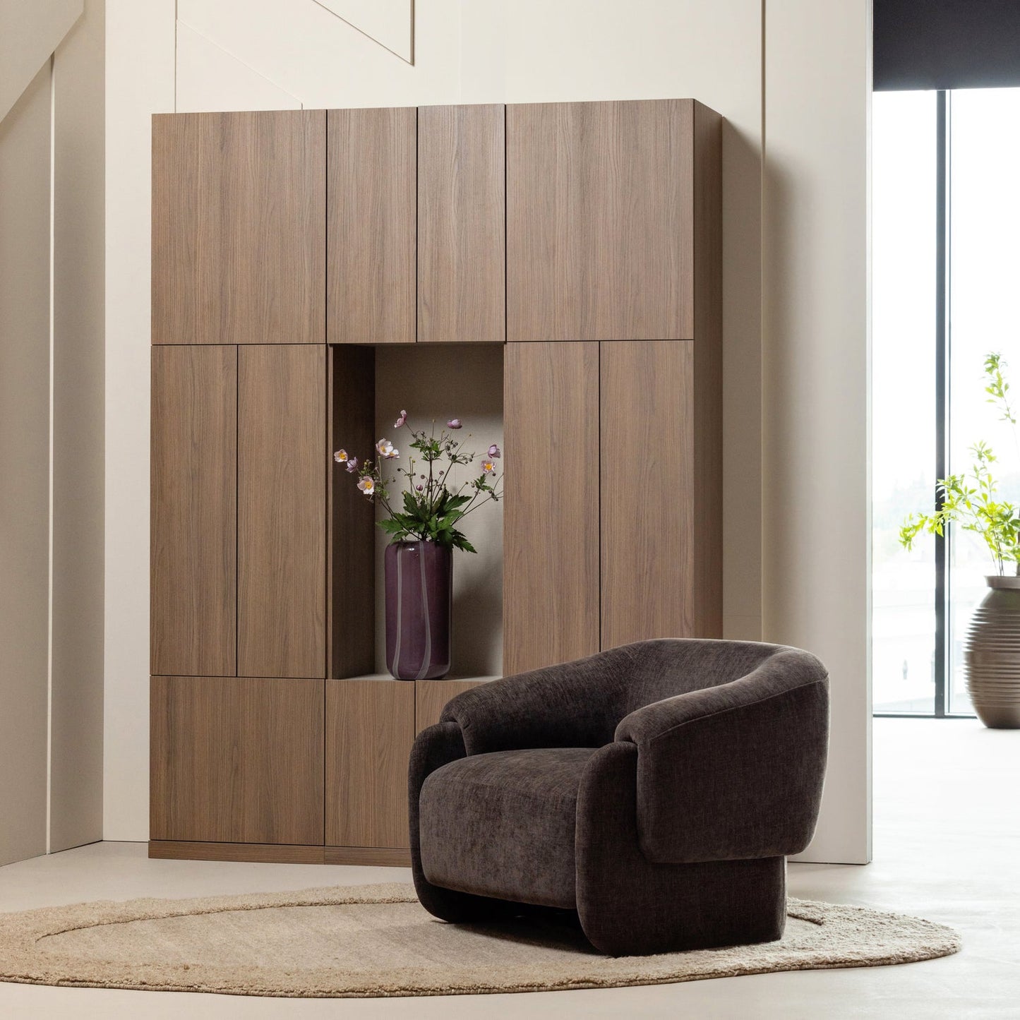 Build wandkast combinatie 162 cm eiken decor bruin [fsc]