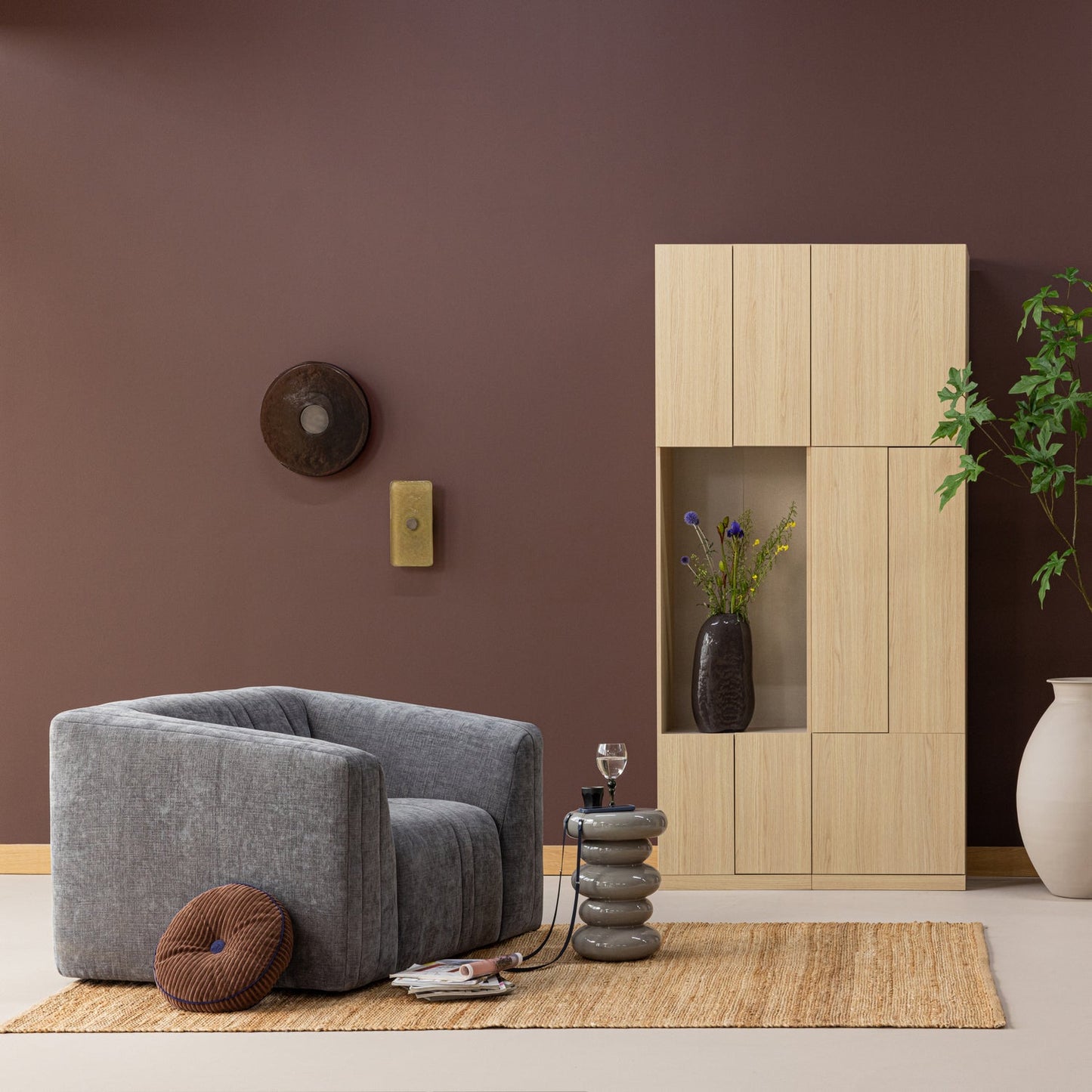Build wandkast combinatie 108 cm eiken decor naturel [fsc]