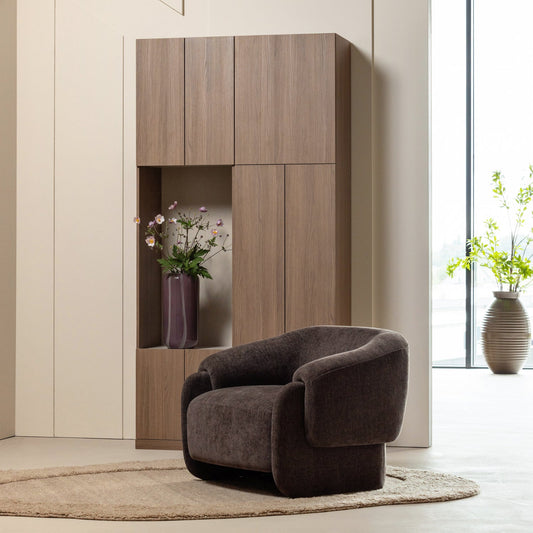 Build wandkast combinatie 108 cm eiken decor bruin [fsc]