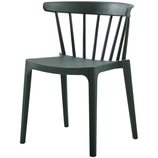 Bliss tuinstoel met spijlen kunststof army groen